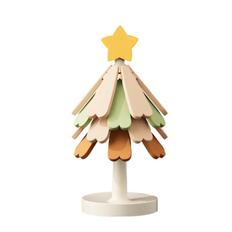 

Силиконовая подставка под елку Водонепроницаемая термостойкая с 4 съемными подставками Подставка для горшков чайников Подставки для напитков Рождественский декор A1