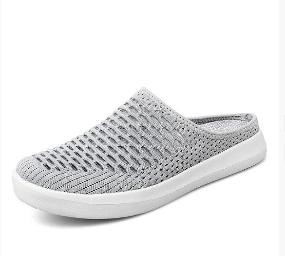 Letnie siatkowe półkapcie bez pięty główka buta leniwe codzienne buty duże rozmiary