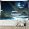 Raumschiff Wandteppich Hängen Interstellar Sci-Fi Druck Bohemian Hippie Wohnheim Studie Hintergrund Dekor