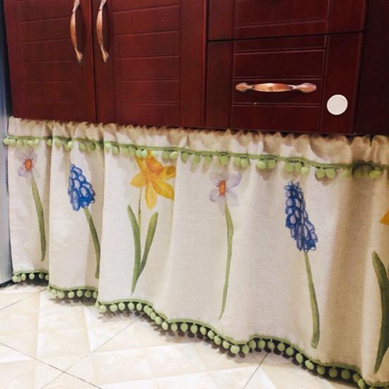 

Автомобильная занавеска с защитой от выцветания, карманный дизайн с кистями, красивый домашний шкаф, короткая занавеска, балдахин, кухонные принадлежности