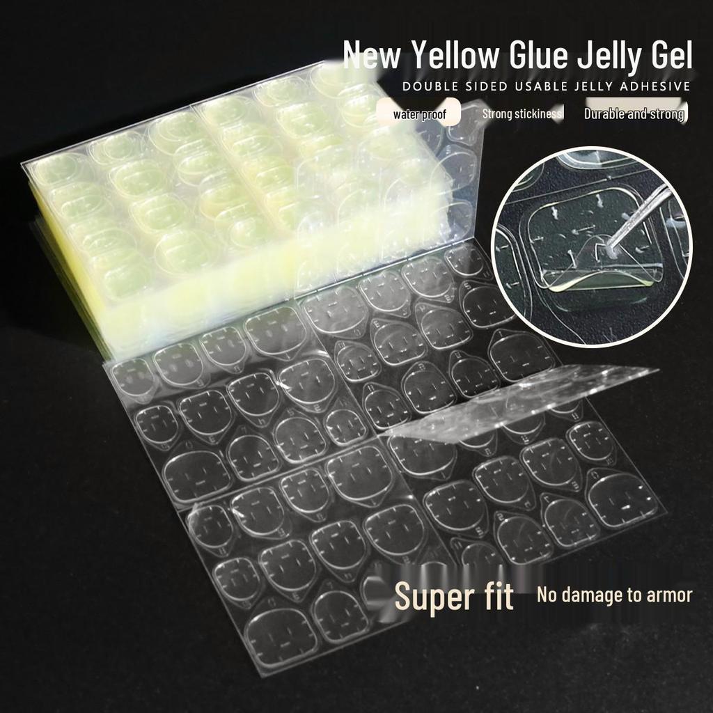 Upgraded Waterproof Double-Sided Wearable Jelly Nail Glue - Super Sticky Adhesive for Nails