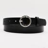 All-match Round Buckle Women's PU Belt Simple and Fashionable Jeans Belt New Student Belt