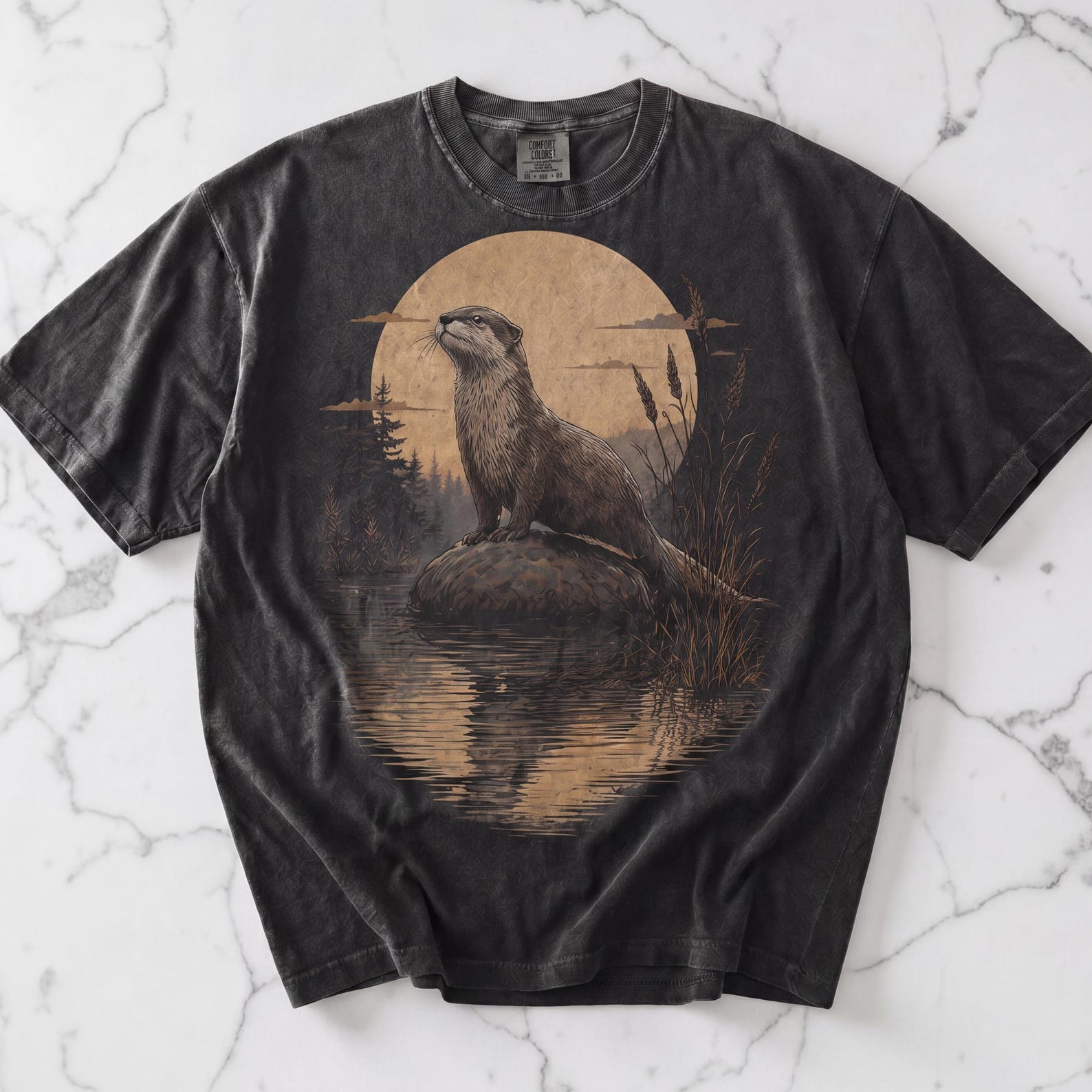 Otter Shirt, Vintage Otter Graphic Tee, Otter Gifts, Nature Lover Gift, Wildlife Shirt, River Otter Shirt, Comfort Colors, Otter Lover Gift 4XL