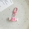 Pink Pig Pink Pig Metal Keychain Gourmet Pig Food Keychain Hamburger Pig Animal Keyring  Key Ring