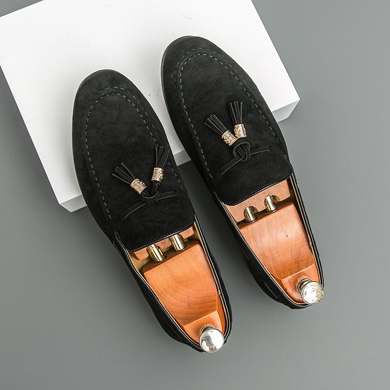 Brand Men'S Fashion Banquet Business Leisure Leather Shoes Spring New Style Pointed Anti Velvet Leather Comfortable Loafers