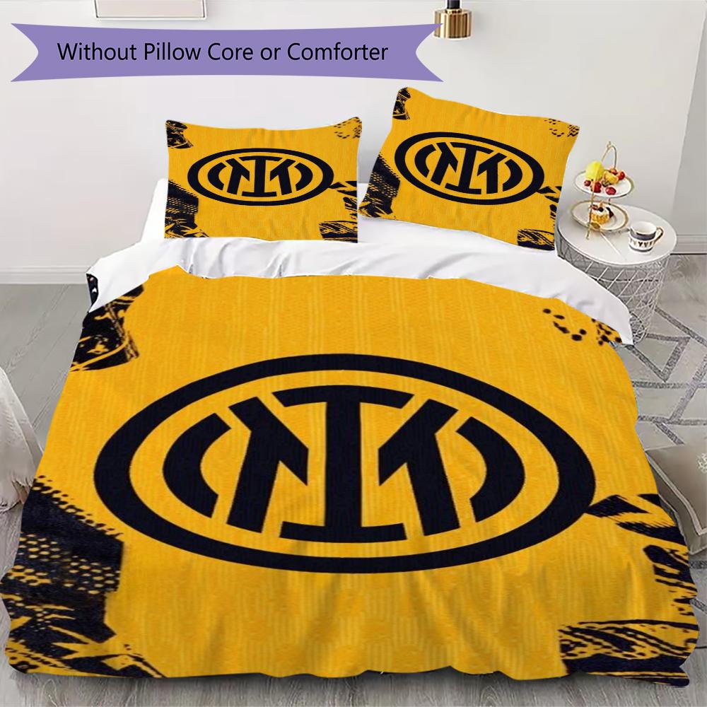 

Inter Milan Pattern Bedding uilt Set uilt Cover Pillowcase Home Decoration Birthday Gift (1 * duvet cover + 2 * pillowcase without core)61 135x200cm