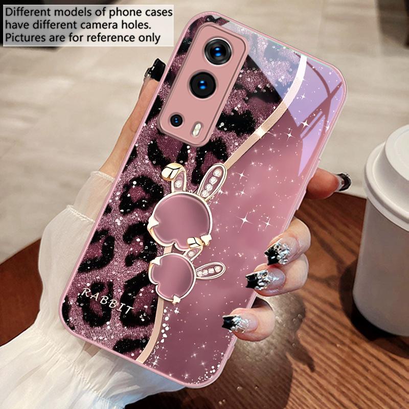 

Leopard Cartoon Rabbit For Vivo Y76 16 55 V29 Lite 5G 25 23 30 iQOO Z9X 12 Pro Neo X200 100 90 60 Tempered Glass Phone Case For vivo Y76 5G