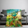 W-Wakfu Game Blanket Flannel warm comfort soft plush blanket For Picnic Beds Sofas Homes And Bedrooms