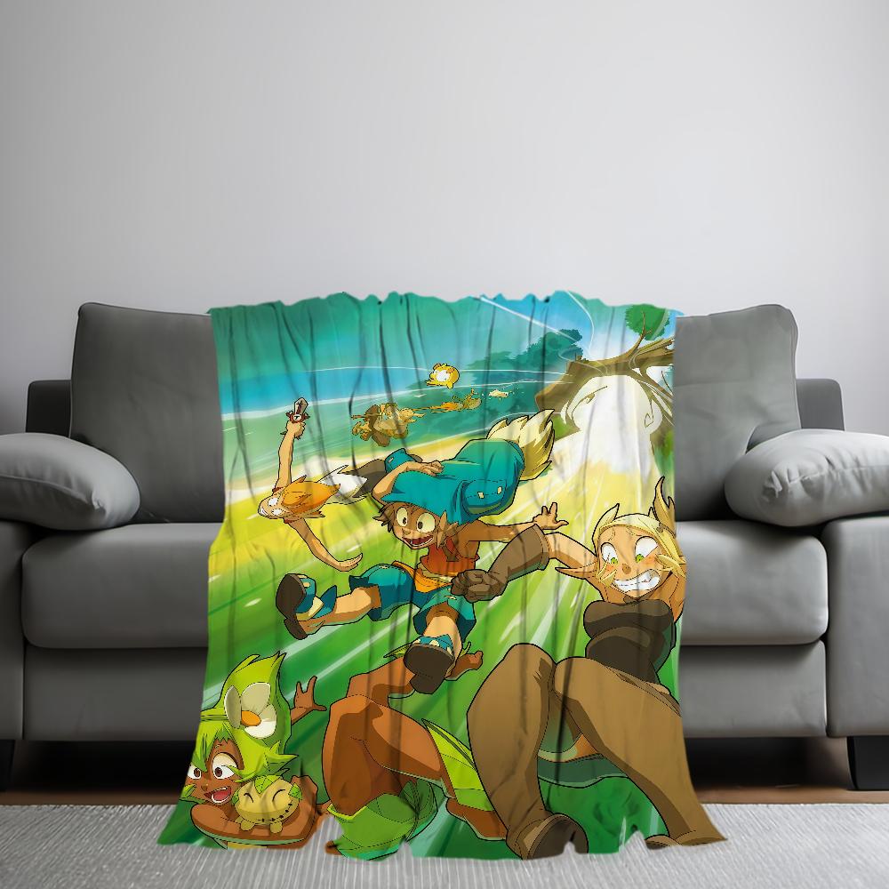 W-Wakfu Game Blanket Flannel warm comfort soft plush blanket For Picnic Beds Sofas Homes And Bedrooms