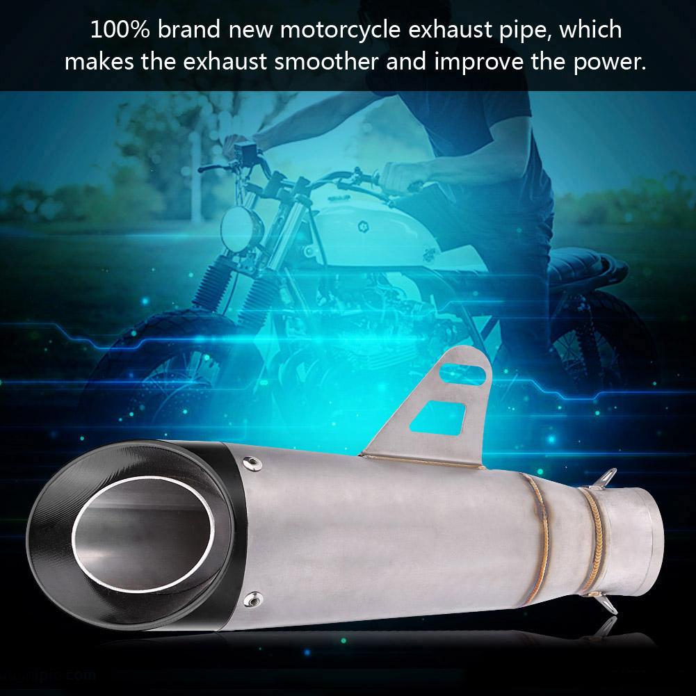 Stainless Steel Universal Motorcycle Exhaust Muffler Tail Pipe Tailpipe Tip Titanium Color