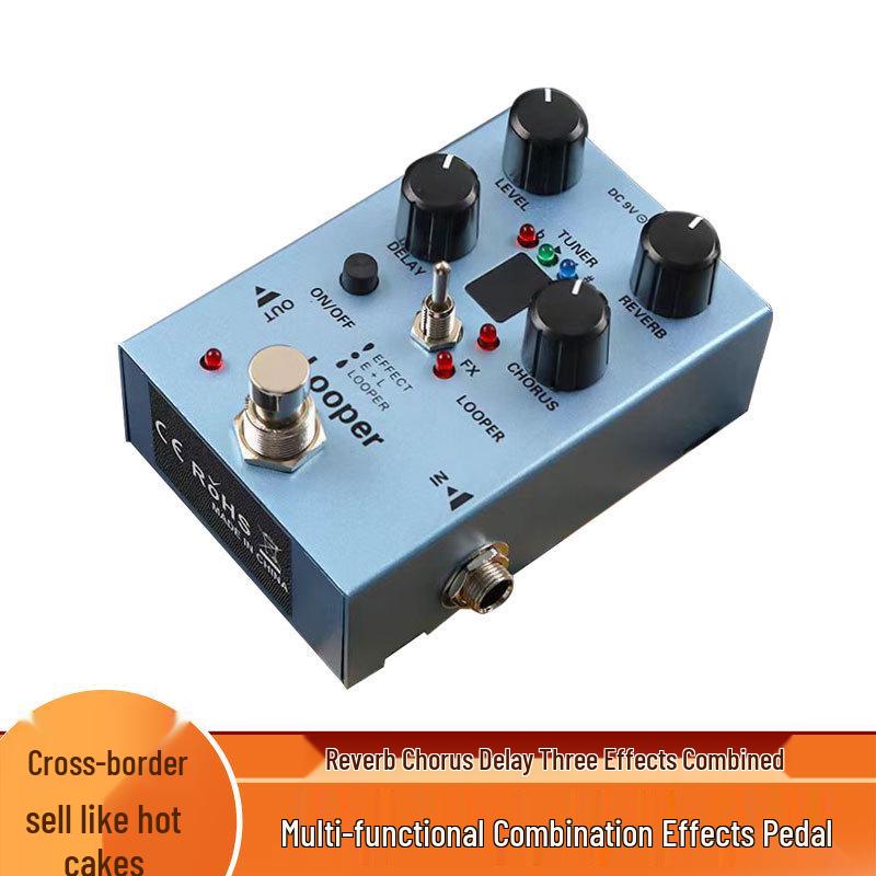 Multi-Effects Electric Guitar Pedal with Reverb, Chorus & Delay