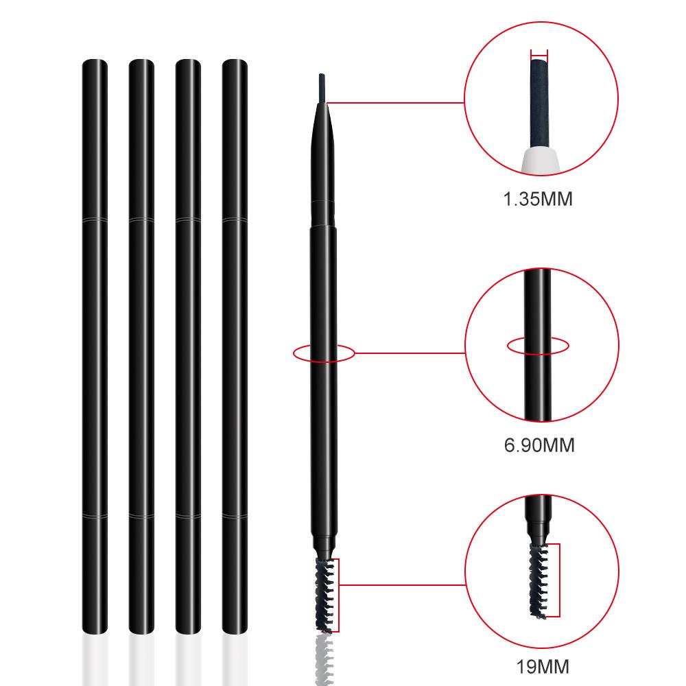 6-Color Dual-Ended Rotating Waterproof Eyebrow Pencil - Sweatproof, Long-lasting, Smudge-proof Bestseller