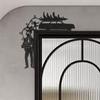 Door Topper Decorations Wood Door Frame Sculpture Christmas Top Door Frame Corner Sign Silhouette For Window Craft