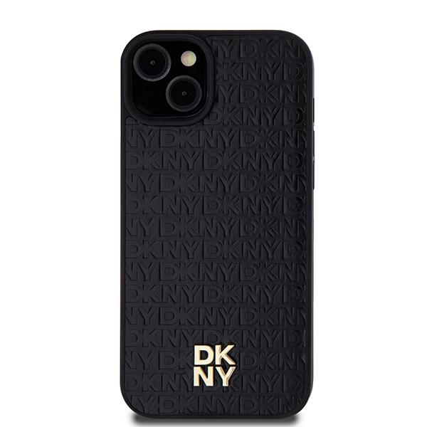 Dkny Dkhmp15Spshrpsk Iphone 15 / 14 / 136.1 Czarny/Black Hardcase Leather Pattern Metal Logo Magsafe