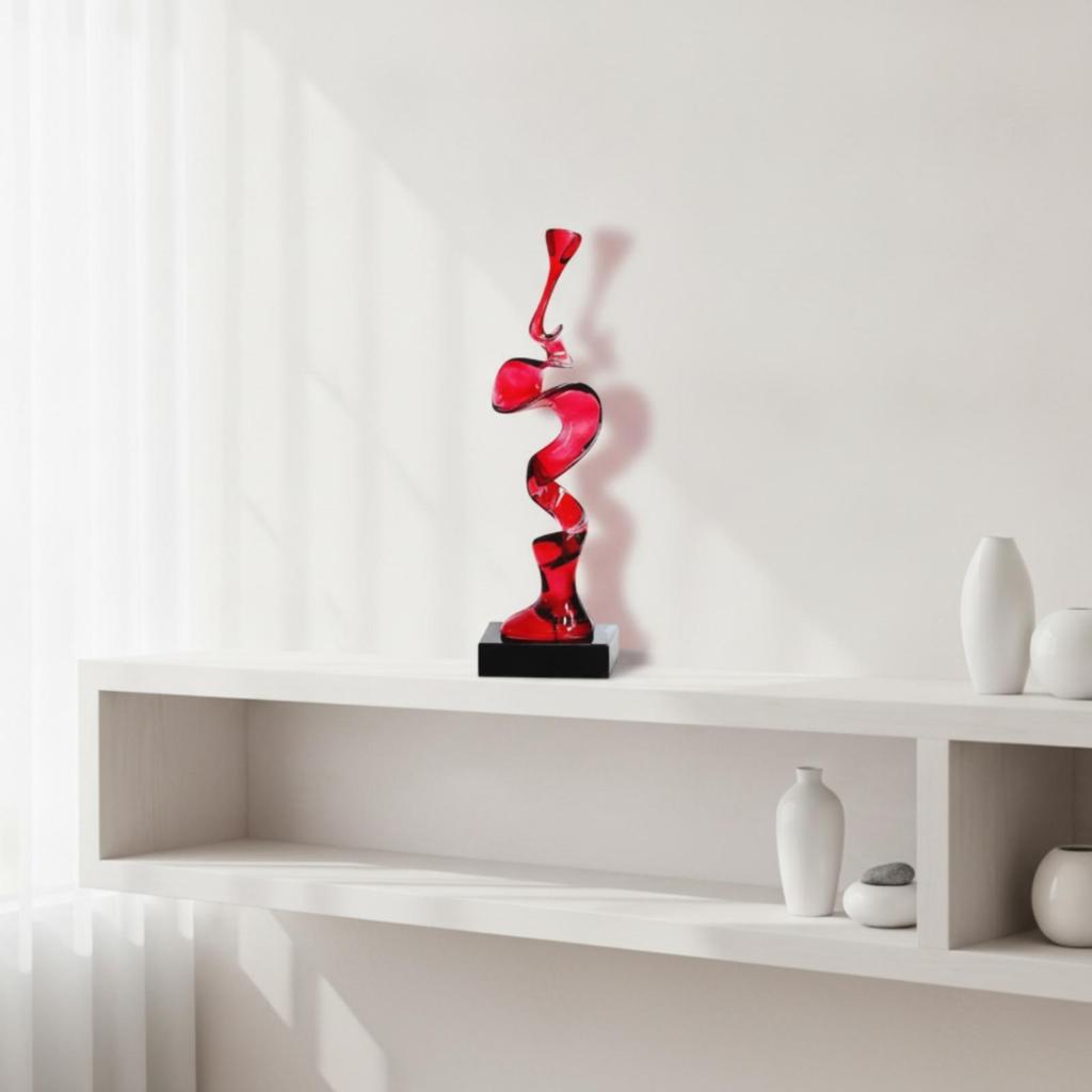 Transparente Harzskulptur Elegantes Tischornament Künstlerisch für Hotel, Lounge
