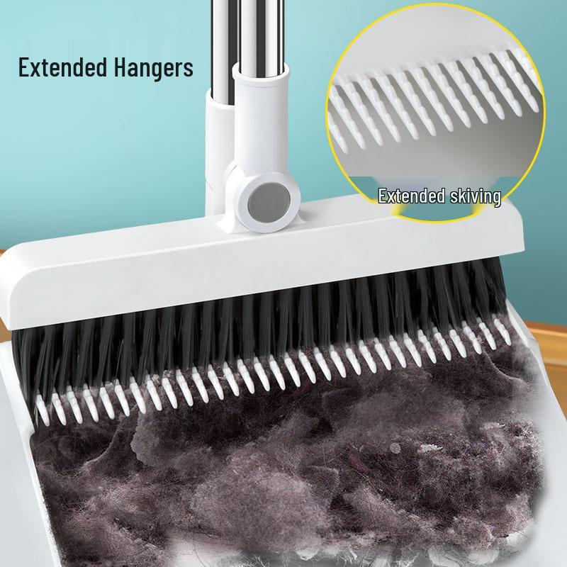 Set Mătură și Făraș Pliabil de Înaltă Calitate - Instrument de Măturat Eficient Rezistent la Păr