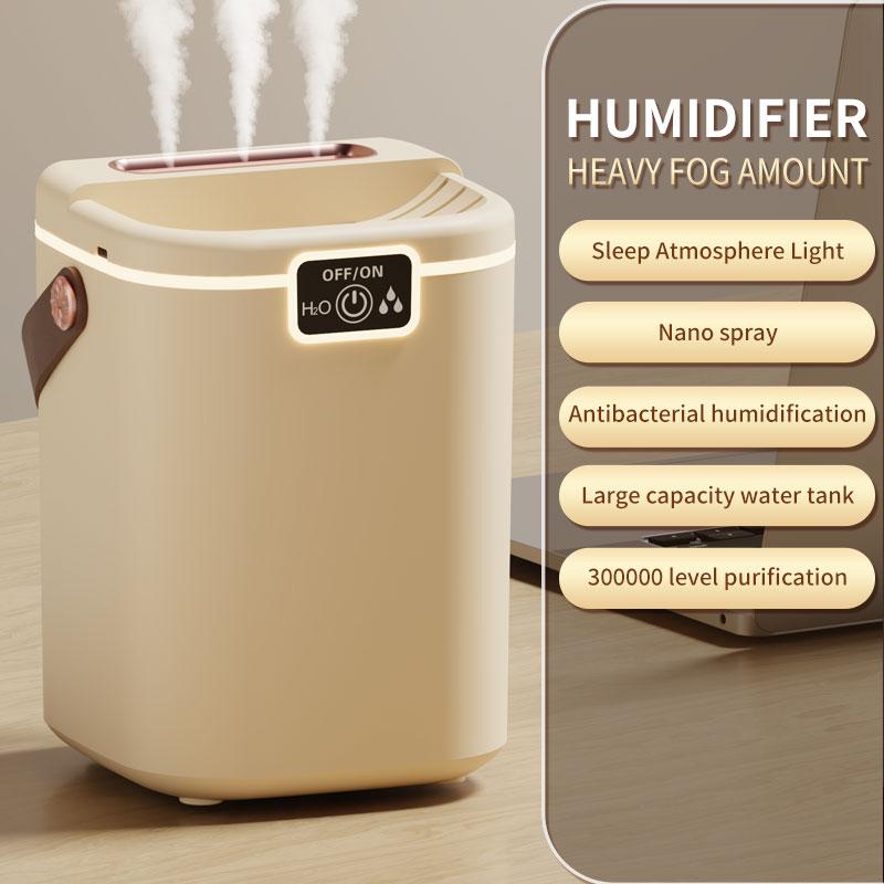 2000ML Air Humidifier USB Powered 3 Nozzles Aroma Diffuser Essential Oil Purifier for Home Office Bedroom