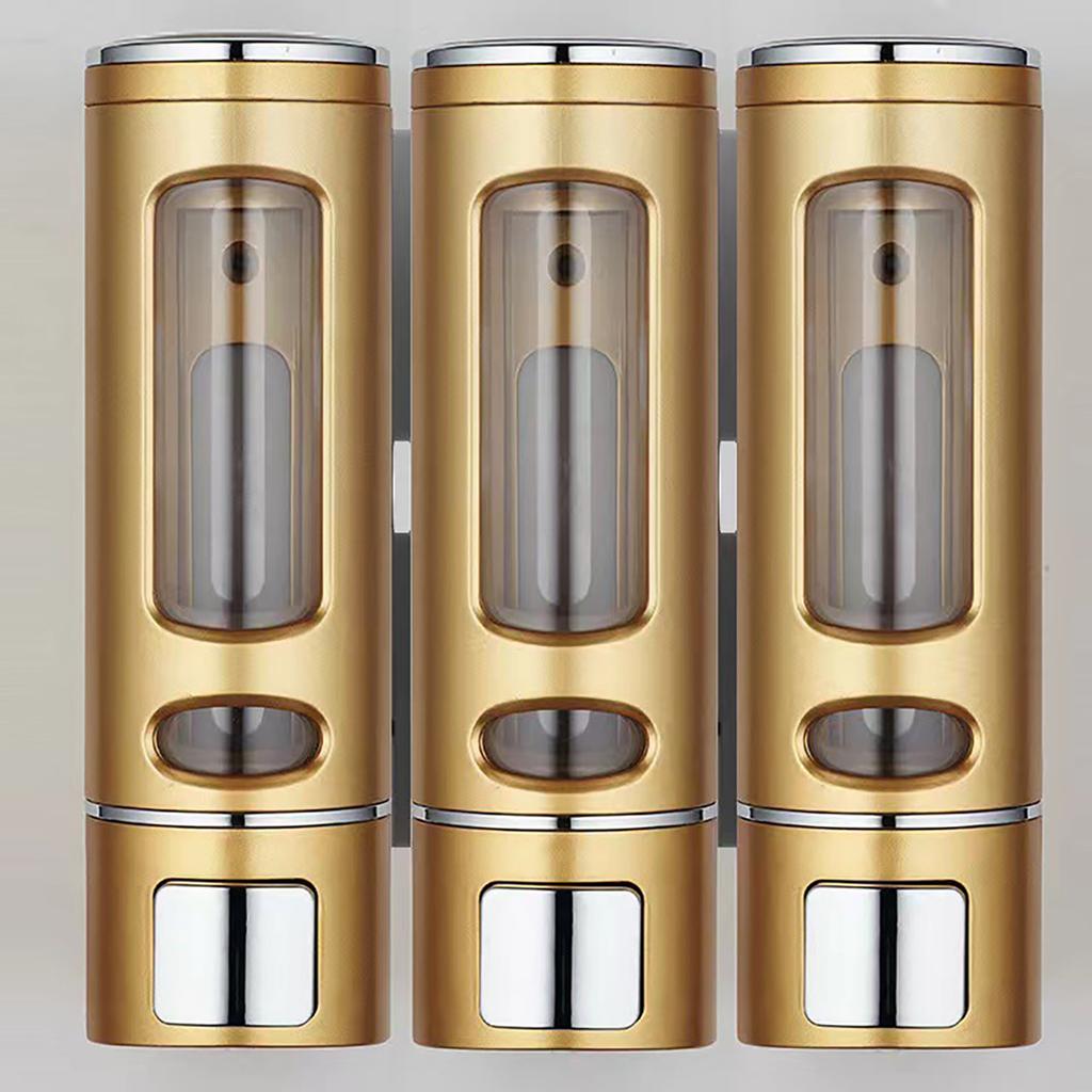 400ml 3 head shower and lotion dispenser waterproof shampoo body wash container wall mounted Suitable for home hotel restaurant