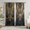 2pcs Dragon Tiger Battle Printed Curtain for Home Decor - Rod Pocket Window Treatment for Bedroom, Office, Kitchen, Living Room