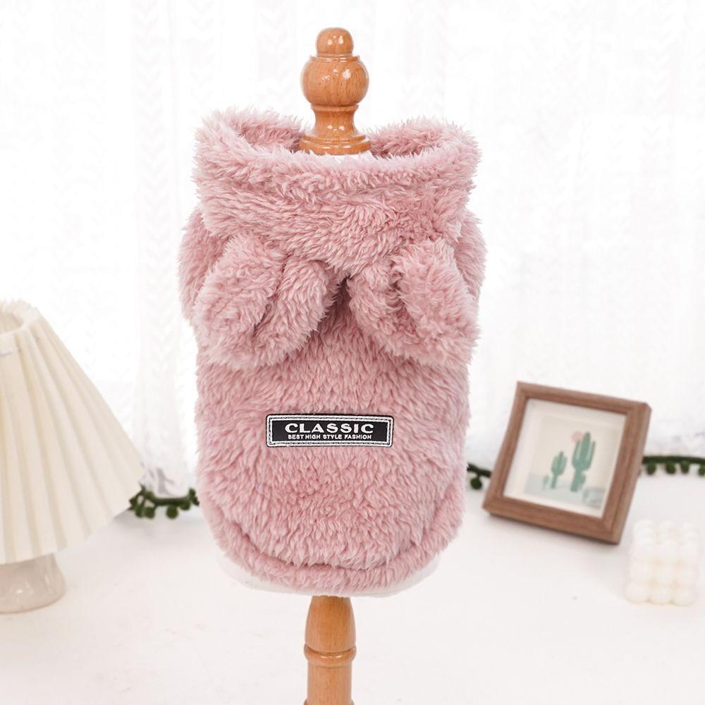Soft Fleece Pet Dog Clothes Cute Hoodie Coat Small Medium Dogs Cats Autumn Winter Puppy Hooded Jacket Sweater with Rabbit Ears