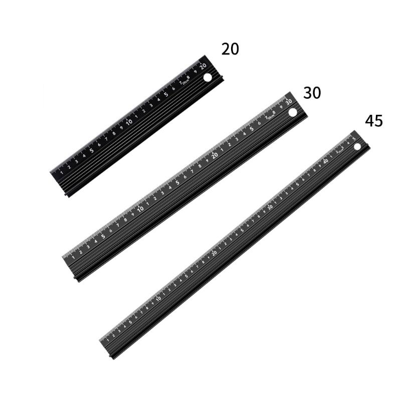 Metal Crafting Ruler L Type Safety Ruler with Clear Scale Cutting Ruler for Cutting and Craft Projects