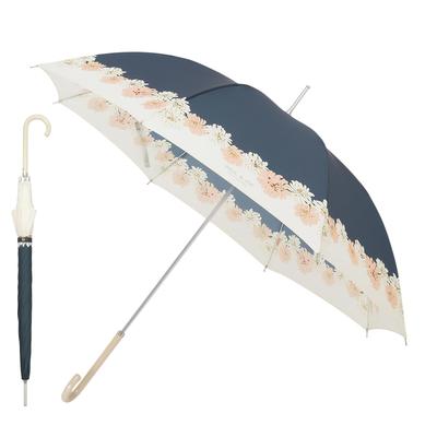 ACCESSOIRES Moonbat Durable Floral Chrysanthemum Long Umbrella Navy Blue PAUL&JOE Women's Umbrella, 10978,