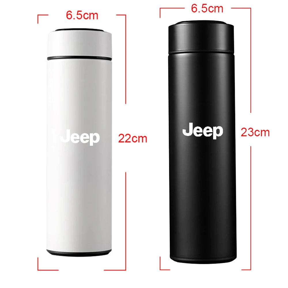 Für Jeep 1 Stück 500ml Auto Edelstahl Smart Thermobecher Anzeige Temperatur Thermosflasche Für Jeep Wrangler Patriot Compass Rubic