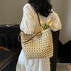 Handwoven Women's Shoulder Bag New Style Summer Large Capacity Beach Vacation Straw Tote Bag Casual Bucket Handbags