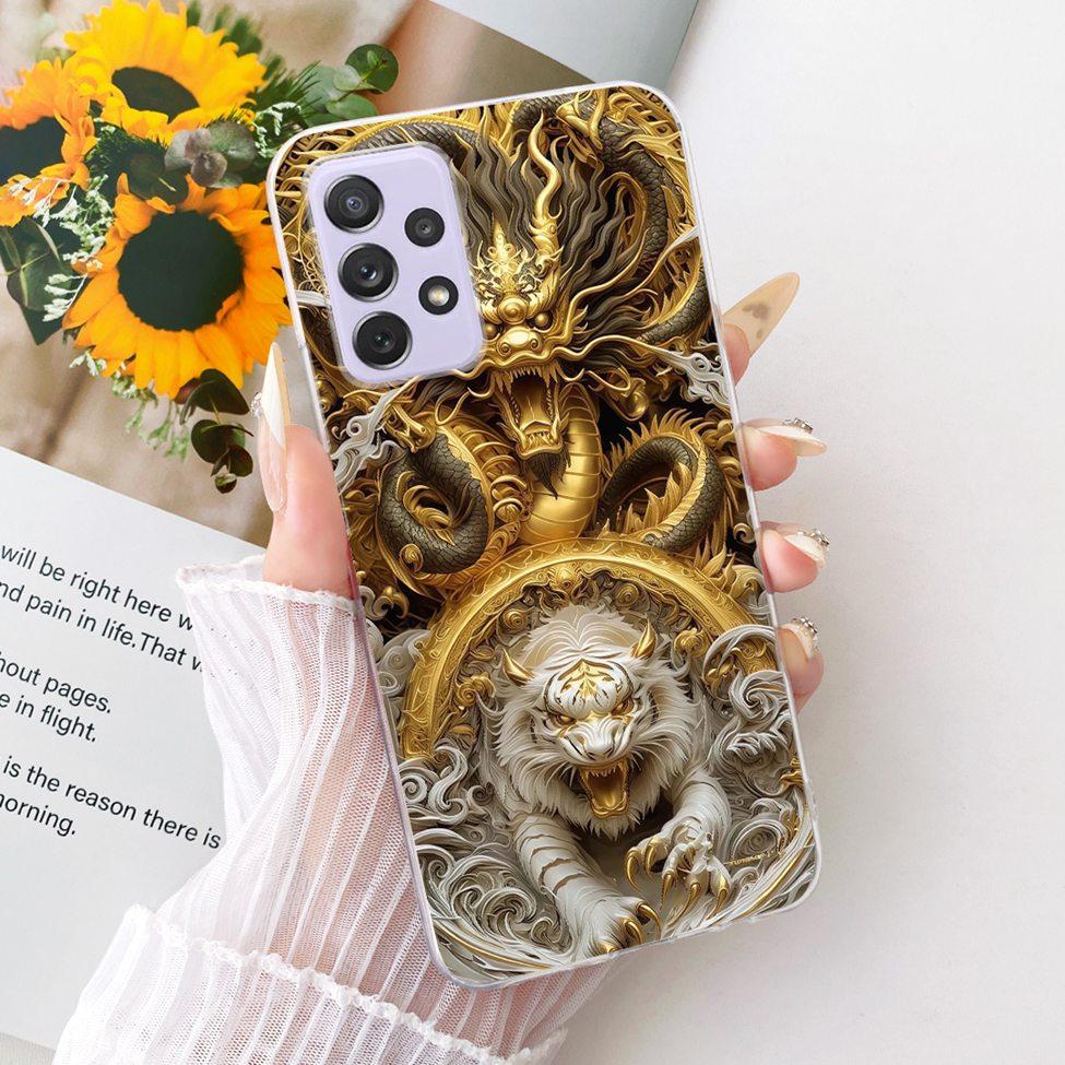 Transparent For Samsung Galaxy A72 4G Case Cute Fashion Flowers Funny Painted Casing For Samsung A72 4G SM-A725M SM-A725F Cover