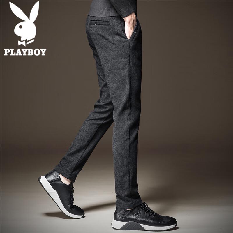 PLAYBOY Men's Straight-Leg Business Casual Pants for Autumn/Winter