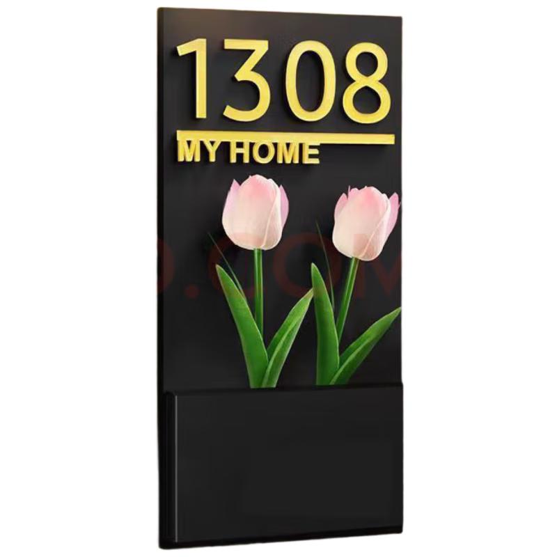 Placas de Puerta y Números de Casa Acrílicos Autoadhesivos