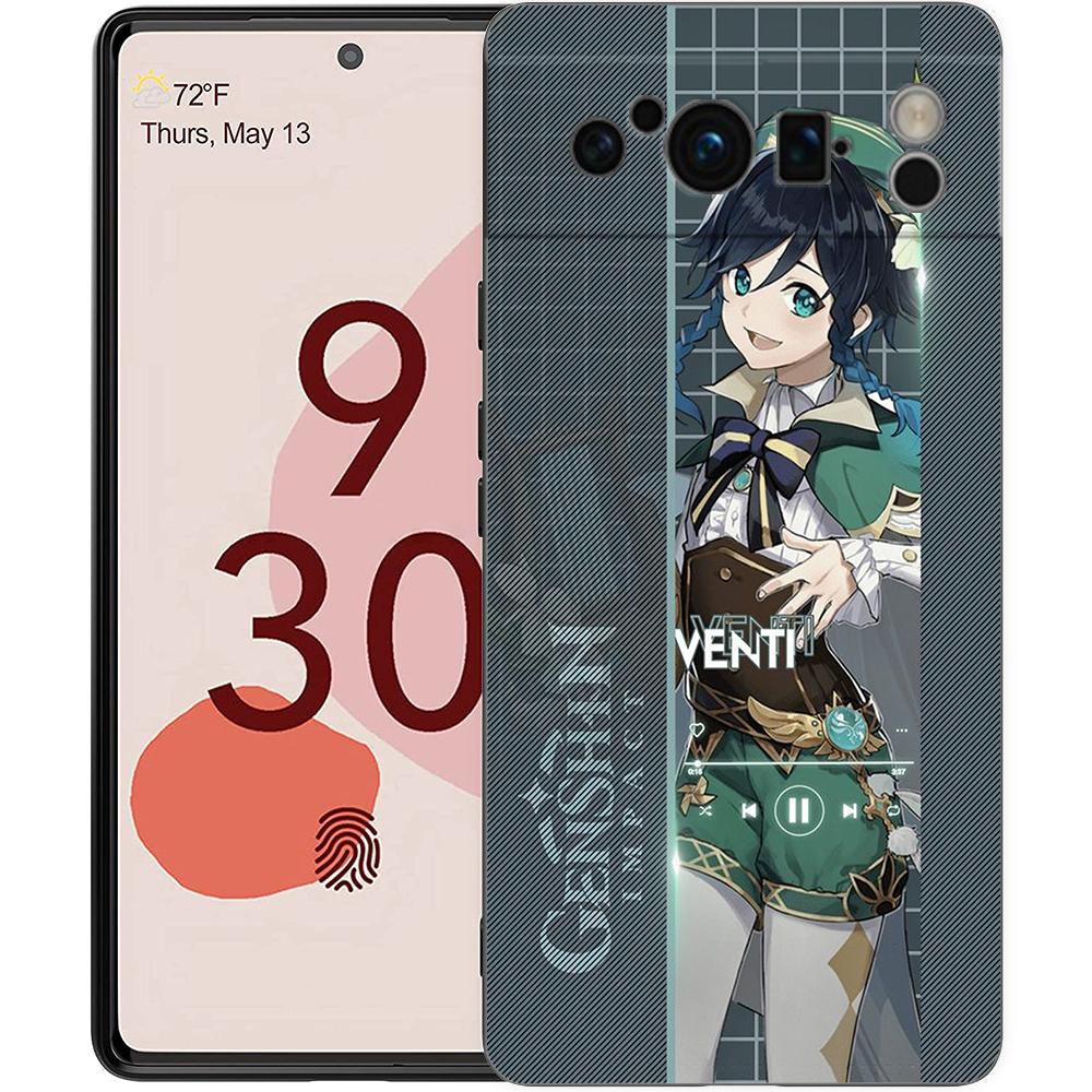 

Genshin Impact Game Role For Google Pixel 8 7 6 Pro 6A 5G Black Phone Case Soft Shockproof Back Cover Silicone TPU Shell Coque Pixel 6 Pro