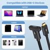 90 Degree USB4 Cable 40Gbps Data Transfer 240W USB C to USB C Cable Fast Charging 8K@60Hz USB 4 Cable