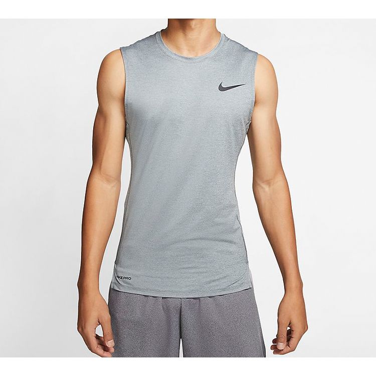 Nike Pro Sleeveless Compression Tank Top Men Tops Smoke-Grey BV5601-085