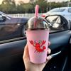 2 sheets of red cartoon lobster car stickers, lobster style car badge stickers, lobster pattern stickers, suitable for vehicle accessory decoration 