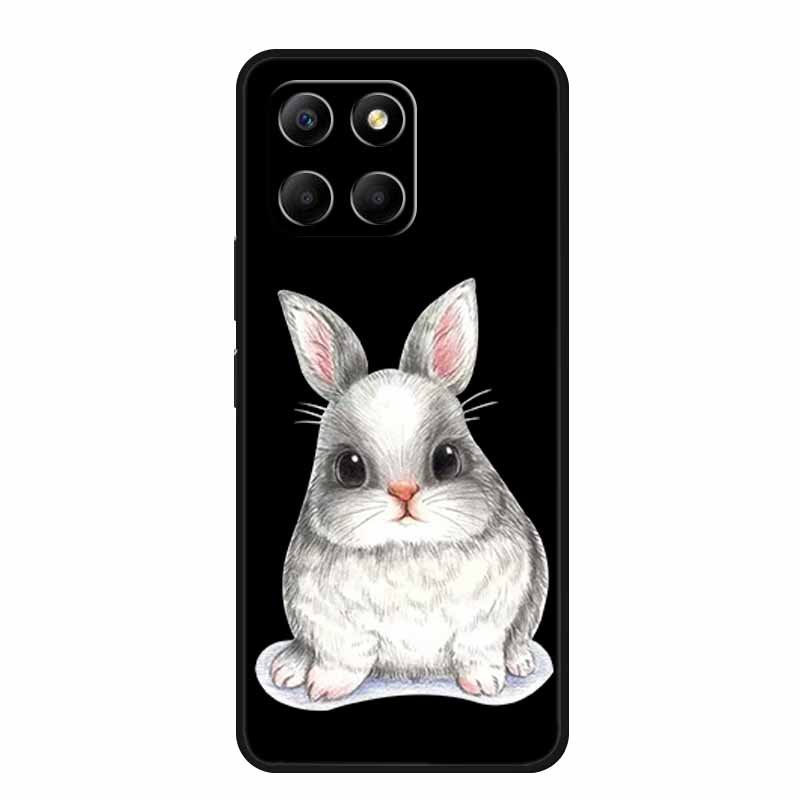 Cartoon Case For Honor X7c X8c X8b X5b Plus Play 9A X6b X6c Phone Case X 8 7 6 C Coque Cute Cat Black Silicone Soft Back Cover