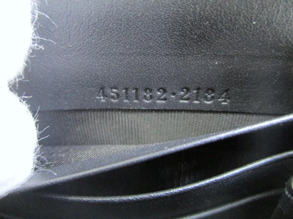 Authentic GUCCI Black Leather Snake Motif Round Zip Long Wallet #a872  Refurbished