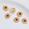 14k Gold-Plated Copper Zircon Pendant for DIY Necklace or Earrings.