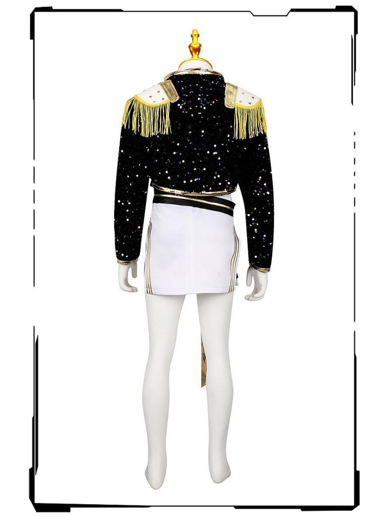 Demon Hunter Girls K-Pop Zoe Miller Lumi Black Gold Costume - Anime & TV-Inspired Children's Wear