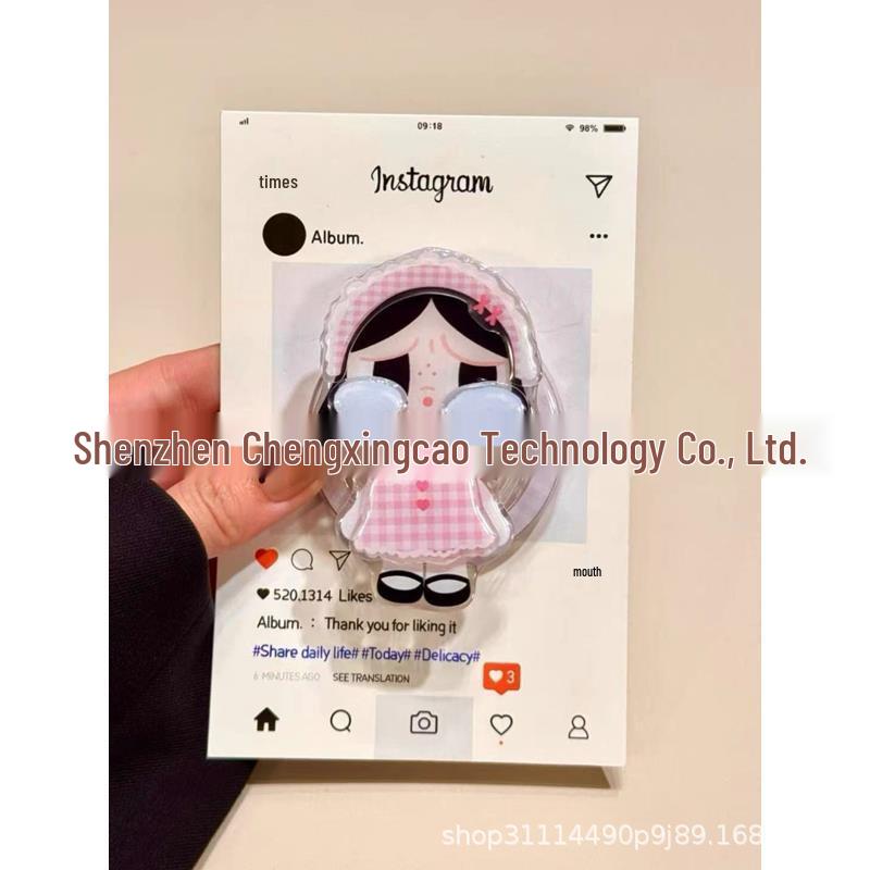 Creative Crying Cat Doll with MagSafe Magnetic Bracket and Retractable Airbag Magnetic Airbag Stand [OPP Bag]