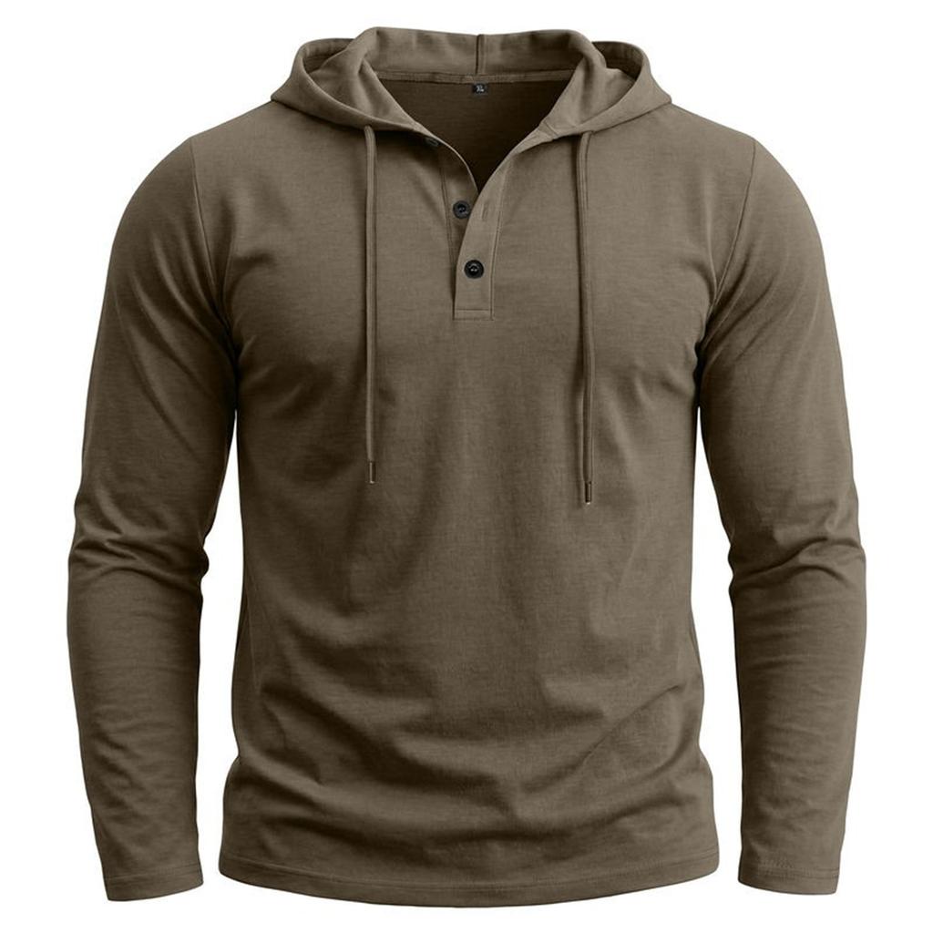 Sudadera con capucha de manga larga ligera para hombre, informal, retro
