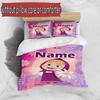 3pcs Duvet Cover Set (1*Duvet Cover + 2*Pillowcase, Without Core), Custom Name Masha and the Bear Pattern Bedding Set, Home Bedroom Decor Gift