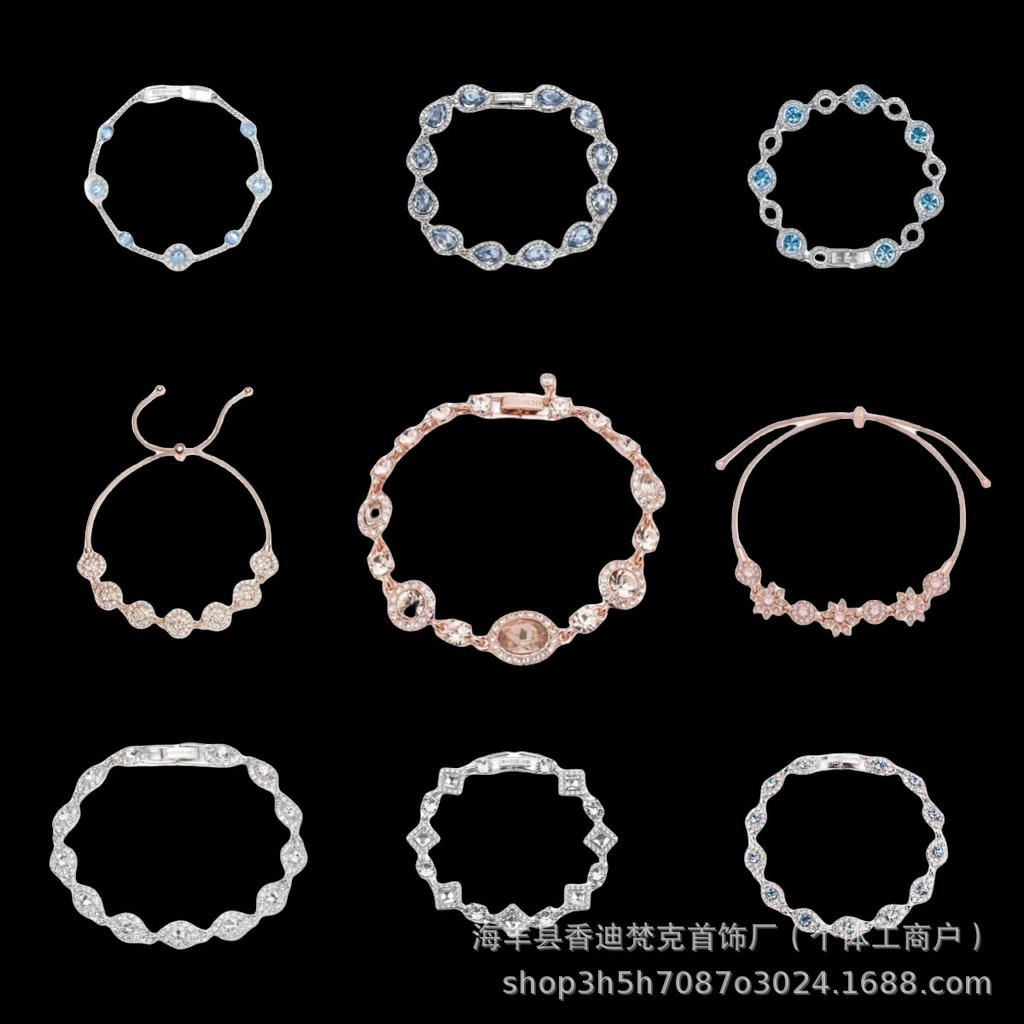 Série de Pulseiras Femininas GVC Ji de Alta Qualidade: Céu Estrelado, Amor de Borboleta, Flor, Trevo de Quatro Folhas, Diamante Quadrado, Olho de Anjo.