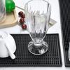 Schwarze Barmatte, Gummi-Bar-Service-Überlaufmatte, Gummi-Barmatte, Bar-Läufer, Glas-Tropfschale, Bier-Getränkeschiene, Bar-Service-Matte