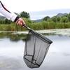50cm Nylon Landing Net Aluminum Alloy Retractable Fishing Net Portable Collapsible Fishing Landing Mesh Foldable Fishing Tools