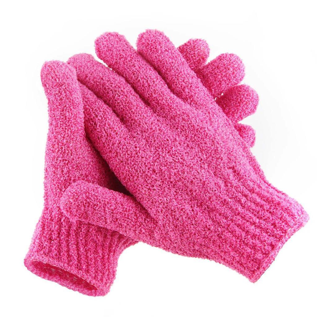 Korean Exfoliating Bath Mitt – Five-Finger Scrubbing Glove and Back-Scrubbing Towel