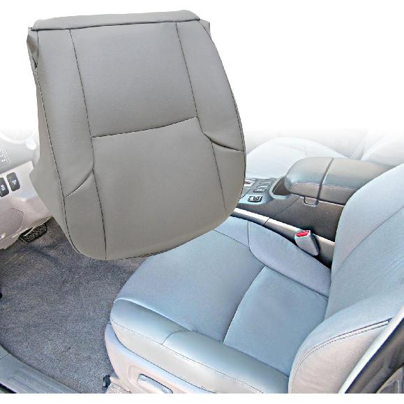 GXARTS Medium Gray Driver Side Bottom Replacement Leather Seat Cover #LB12 or FA12 Compatible with Toyota 4Runner Limited 2003 2004 2005 2006 2007