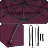 Roma Cantilever Umbrella Red 286 X 284 X 265 Cm Aluminium and Polyester