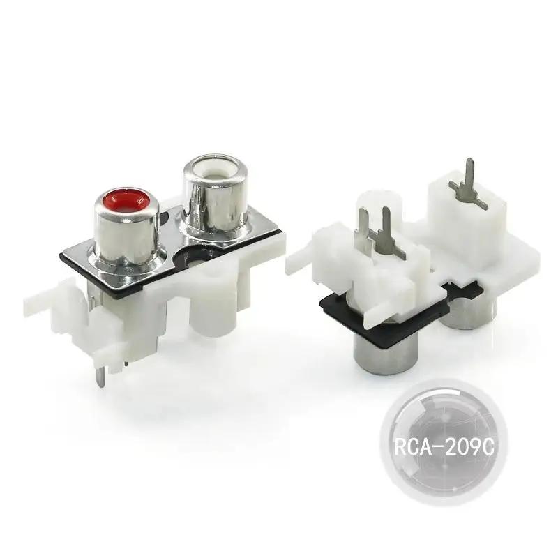 Exclusive 1Pc Female Audio Jack with Gold Connector, 2/4/6Holes Stereo Input, AV Socket Perfectly Sealed at 90/180 Degrees.