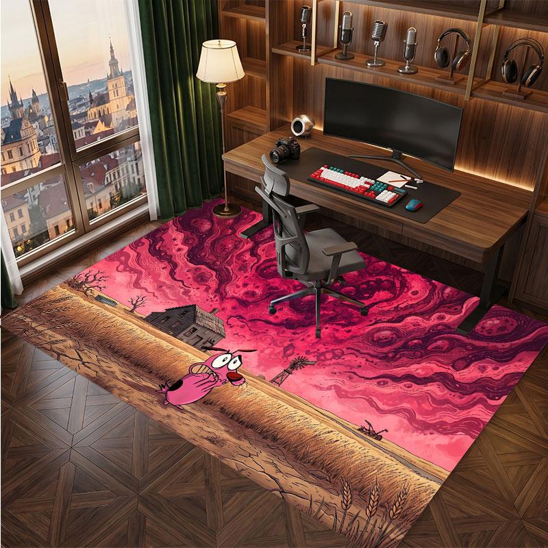 Courage the Cowardly Dog Rug Soft Thick Non Slip Floor Carpet for Bedroom Living Room Home Decor